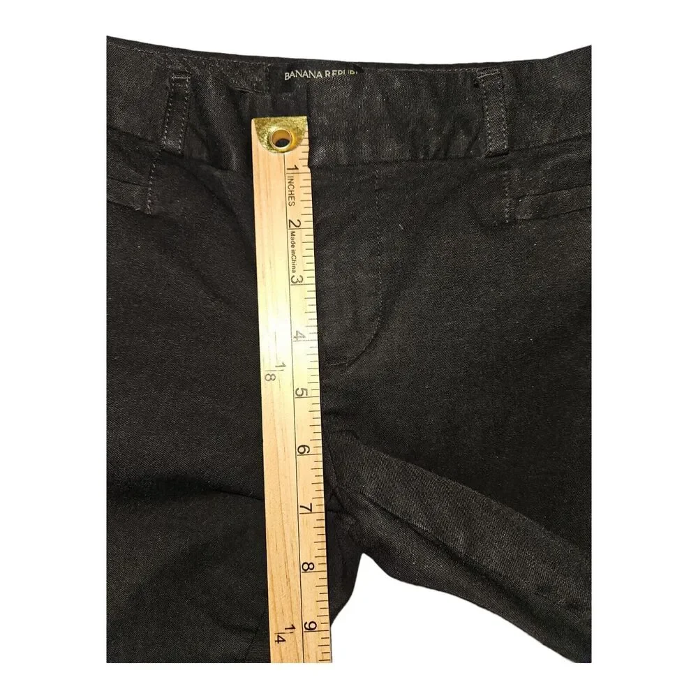 Banana Republic Sloan Crop Capris Women's 2P Black Pockets Stretch Casual Travel - Picture 4 of 9